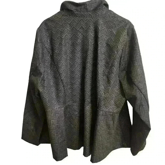 Torrid Womens Blazer Jacket Size 4 Black Herringbone Sparkle Party 4X - Picture 3 of 8